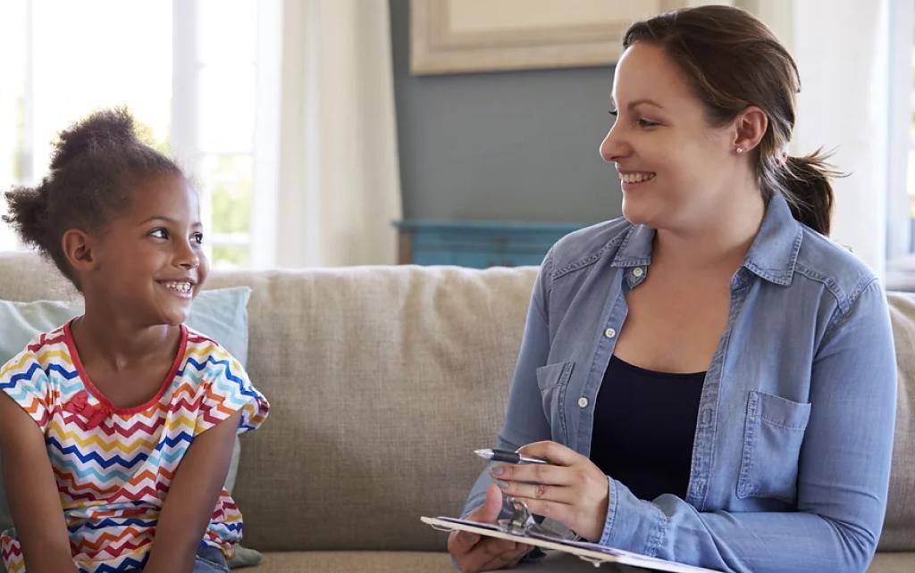 Child in a counseling session